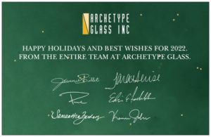 The Archetype Glass 2021 Holiday Card, back