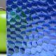 March 2022 QSP: FV-1914 blue scalloped custom textured art glass