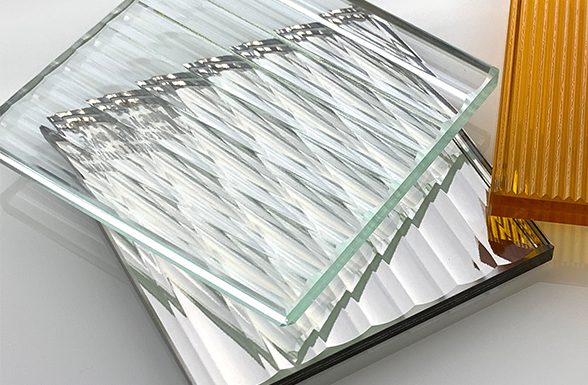 The custom laminated fluted glass included in the Archetype Glass Quarterly Subscription Program's Second Quarter Collection