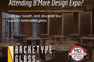 Custom laminated glass manufacturers Architype Glass are attending the 2023 B'More Design Expo