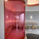 Custom Interpainted™ Bent Glass Partition Wall